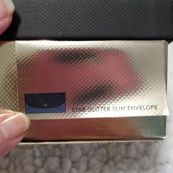 Coach F38692 Star Glitter Envelope Wallet Blue - Picture 6 of 8